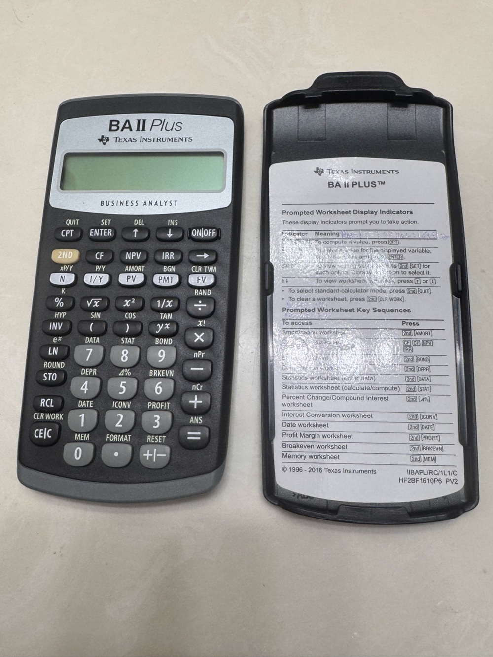 Texas Instruments BA II Plus Business Analyst Calculator w/ Case